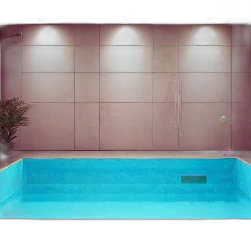 furniture, building, vaporwave, 3d render, photorealistic, concept art, underwater, pastel transparent PNG cut-out