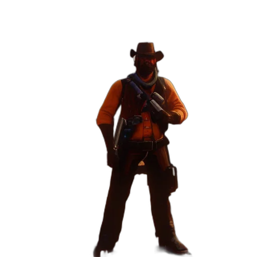 staff, weapon, hat, jacket, concept art, 3d render, pixel art, photorealistic transparent PNG cut-out