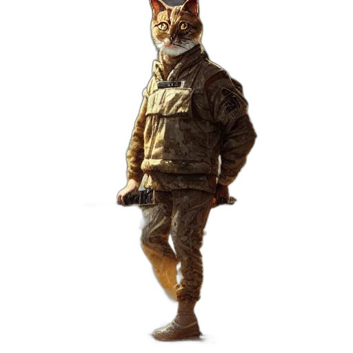 jacket, animal, staff, creature transparent PNG cut-out