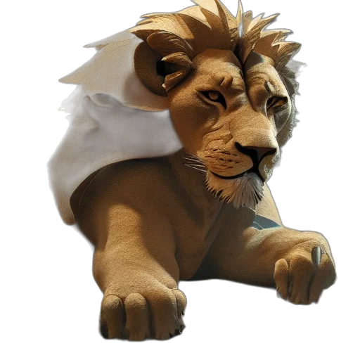 crown, animal, staff, creature, 3d render, concept art, photorealistic, fantasy art transparent PNG cut-out