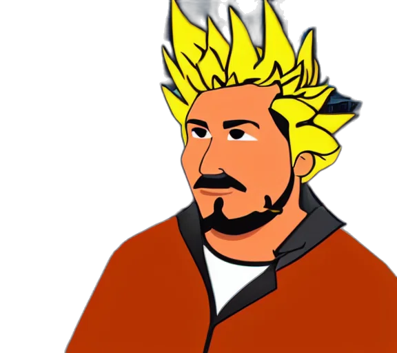 jacket, staff, hair, face transparent PNG cut-out