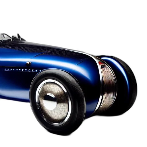 car, photorealistic, 3d render, concept art, retro, futuristic, bugatti, type transparent PNG cut-out