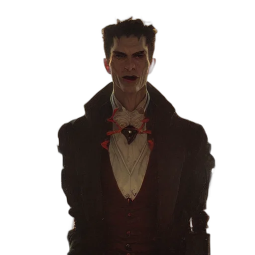 jacket, face, staff, creature transparent PNG cut-out