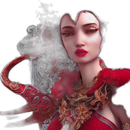 dragon, mask, jewelry, face, fantasy art, concept art, photorealistic, 3d render transparent PNG cut-out