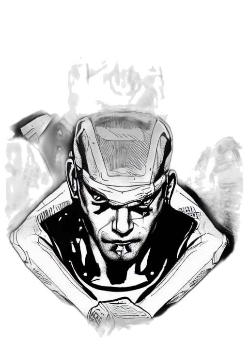 face, mask, comic book art, concept art transparent PNG cut-out