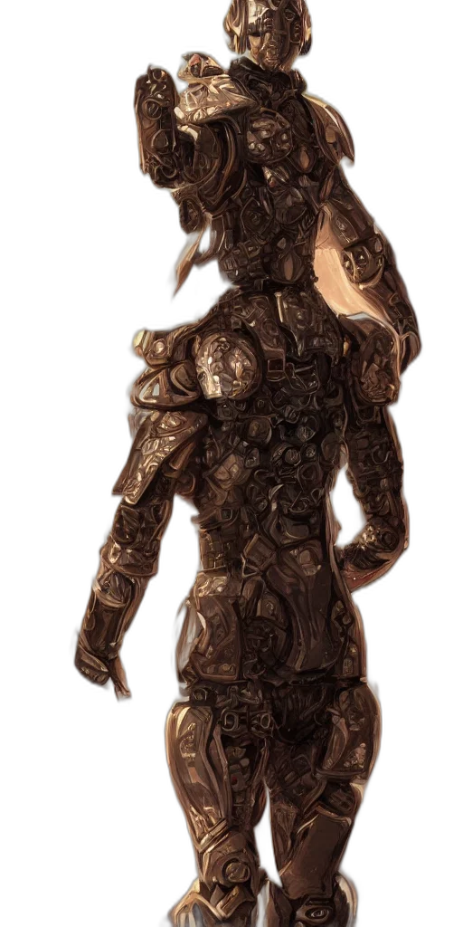 robot, mask, dress, staff, concept art, fantasy art, 3d render, comic book art transparent PNG cut-out