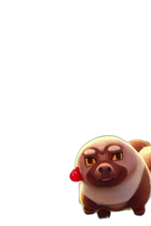 creature, face, staff, animal, concept art, 3d render, dwayne, johnson transparent PNG cut-out