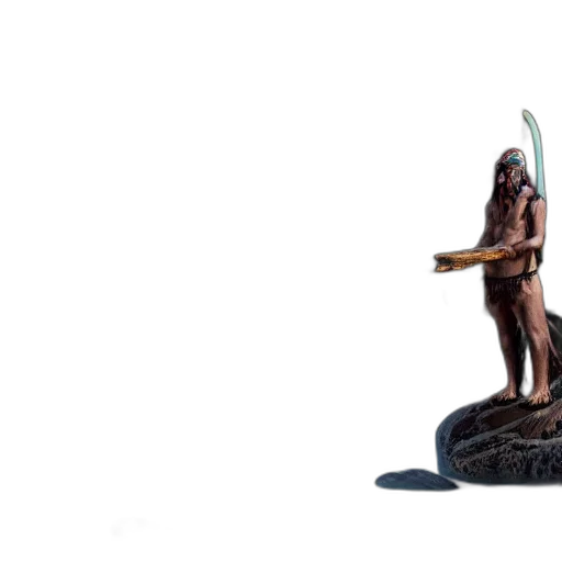 sword, staff, weapon, 3d render transparent PNG cut-out