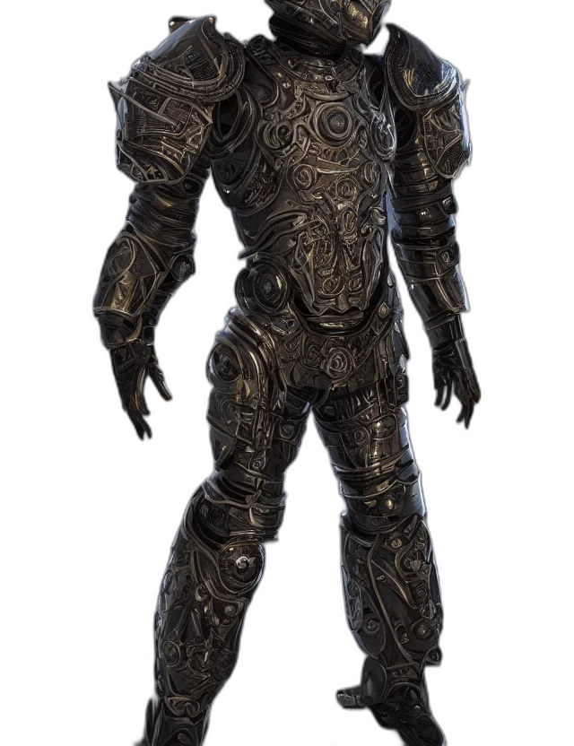 robot, creature, mask, staff, concept art, fantasy art, 3d render, comic book art transparent PNG cut-out