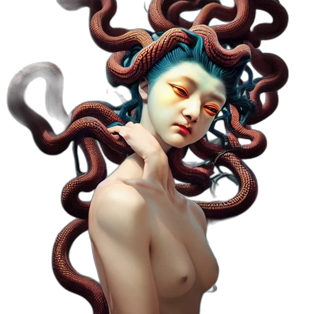 creature, hair, animal, staff transparent PNG cut-out