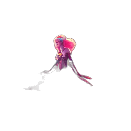 flower, creature, weapon, hair, concept art, 3d render, pixel art, watercolor transparent PNG cut-out