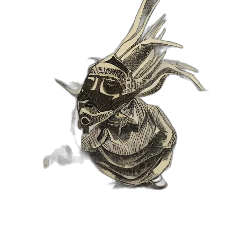 mask, jewelry, dragon, staff transparent PNG cut-out