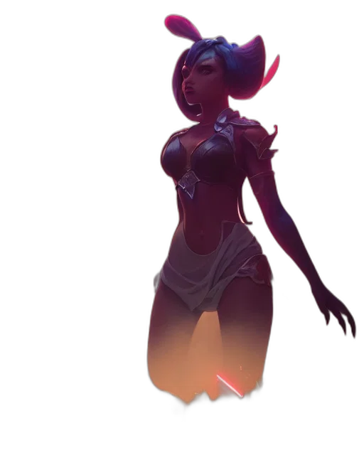 dress, staff, concept art, fantasy art, 3d render, comic book art, dark, red transparent PNG cut-out