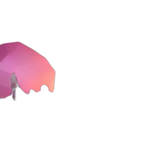 umbrella, hat, crown, shoes, 3d render, vaporwave, concept art, pixel art transparent PNG cut-out