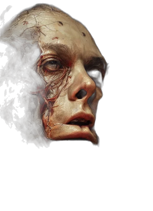 face, mask, photorealistic, concept art transparent PNG cut-out