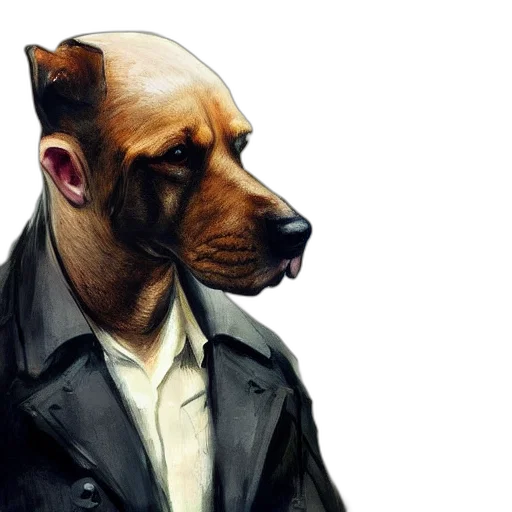 animal, jacket, face, concept art transparent PNG cut-out