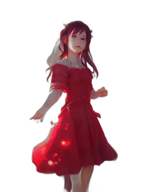 dress, 3d render, concept art, photorealistic transparent PNG cut-out