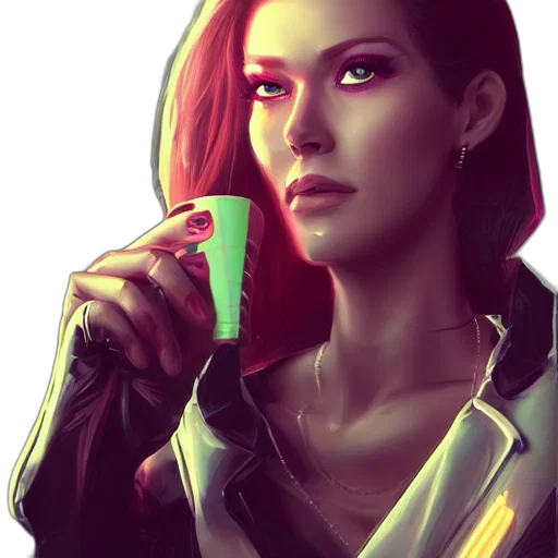 face, comic book art, concept art, photorealistic transparent PNG cut-out