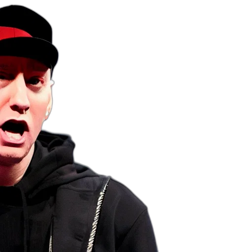 hat, jacket, eminem, rapping transparent PNG cut-out