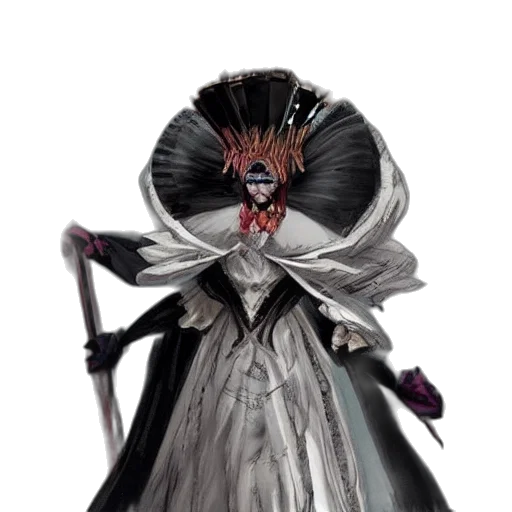 mask, dress, creature, staff transparent PNG cut-out