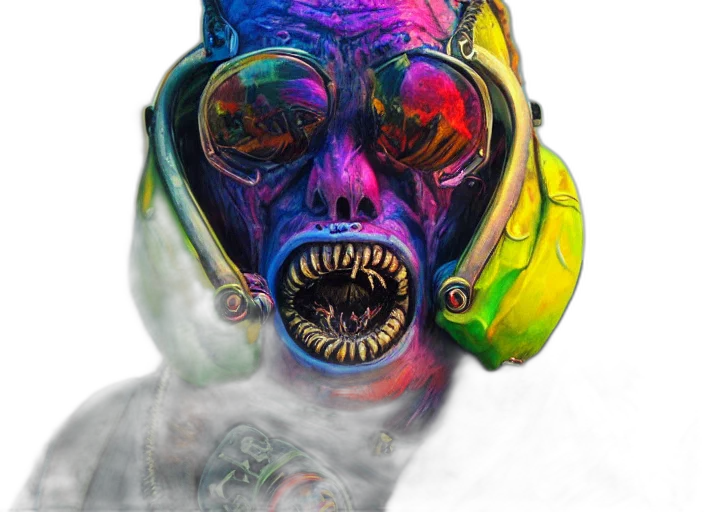 mask, face, creature, concept art transparent PNG cut-out