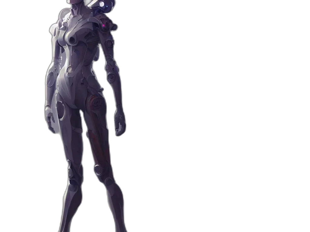 robot, dress, weapon, staff transparent PNG cut-out