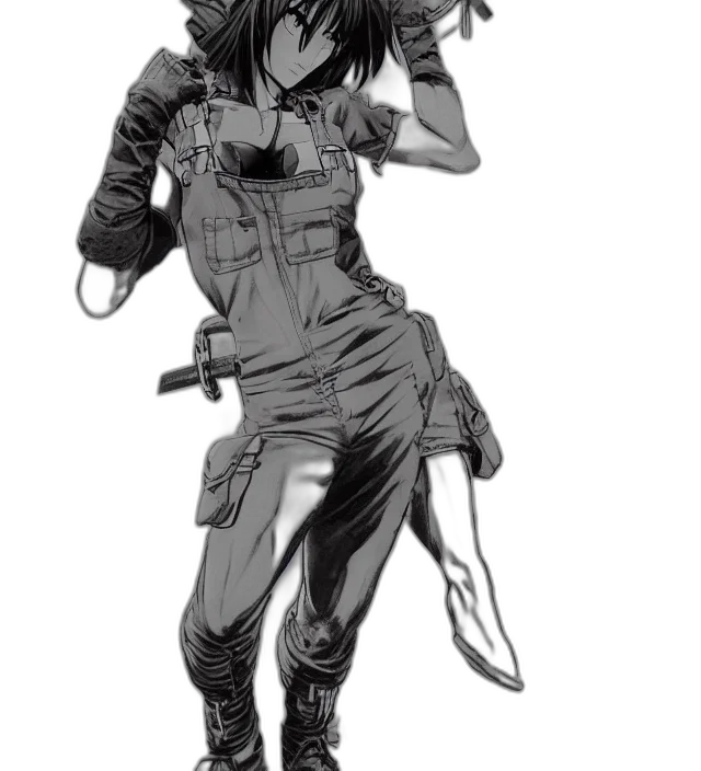 weapon, dress, sword, staff, concept art, comic book art, cyberpunk, fantasy art transparent PNG cut-out