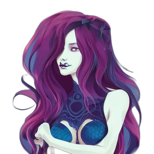 dress, fantasy art, concept art, pixel art, anime, dark, blue, colorful transparent PNG cut-out