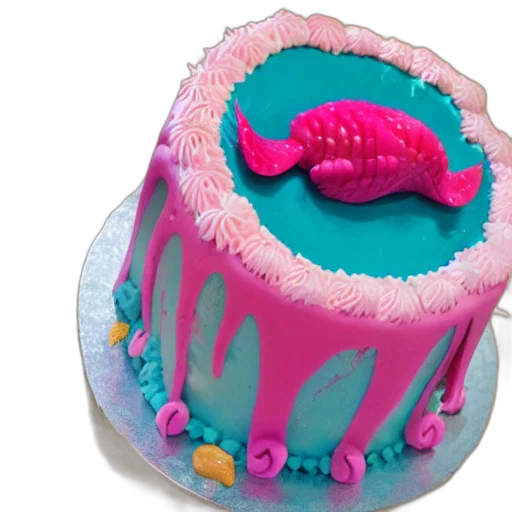 food, hat, 3d render, pastel, angry, mermaid, themed, birthday transparent PNG cut-out