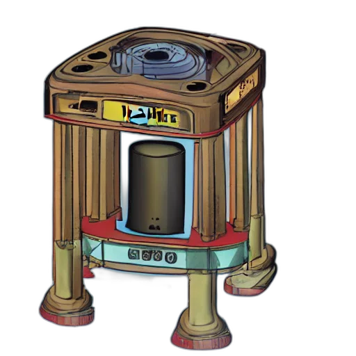 robot, furniture, 3d render, concept art transparent PNG cut-out