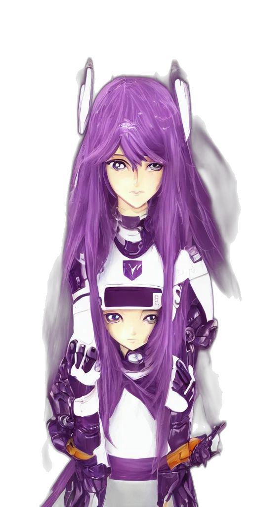 robot, staff, hair, face transparent PNG cut-out