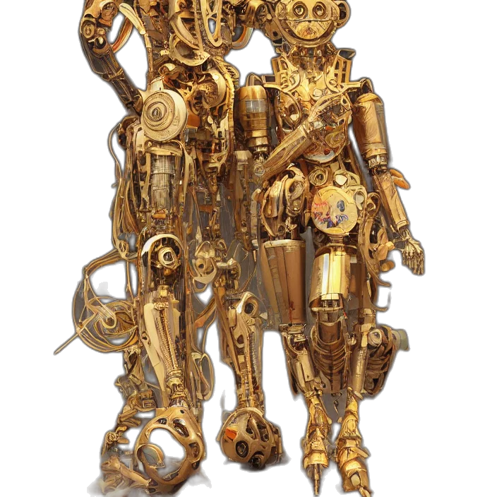 robot, jewelry, staff, weapon transparent PNG cut-out
