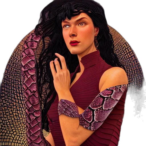 dragon, jewelry, dress, fantasy art transparent PNG cut-out