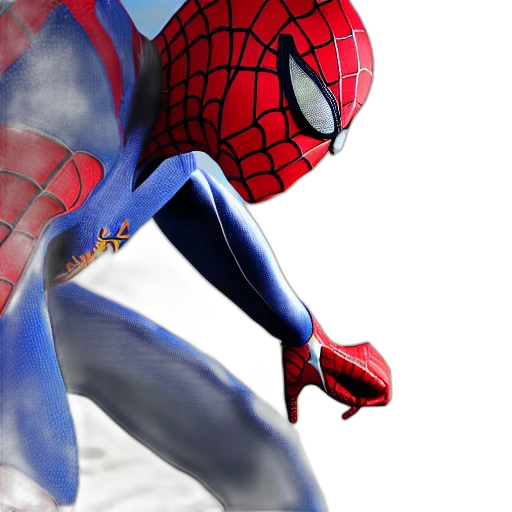 3d render, concept art, comic book art, photorealistic, closeup, photograph, spider, man transparent PNG cut-out