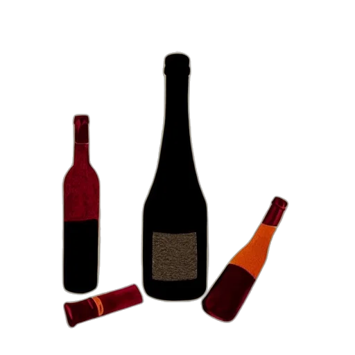 bottle, food, 3d render, pixel art transparent PNG cut-out