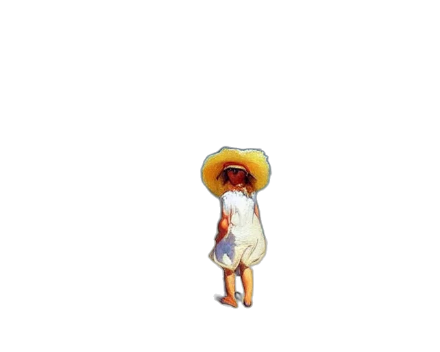 hat, staff, dress, animal transparent PNG cut-out