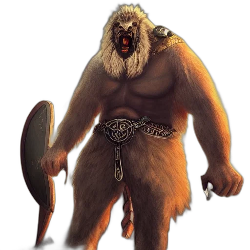 creature, animal, staff, concept art, fantasy art, 3d render, photorealistic, viking transparent PNG cut-out