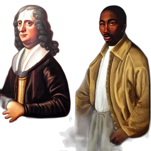 jacket, concept art, photorealistic, oil painting, classical, portrait, sir, isaac transparent PNG cut-out