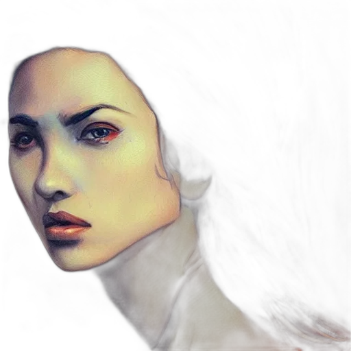 face, mask, robot, crown, photorealistic, fantasy art, concept art, oil painting transparent PNG cut-out