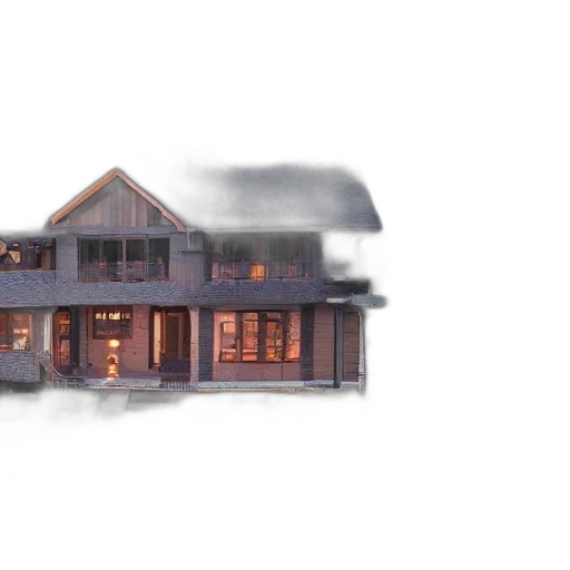building, 3d render, concept art, watercolor transparent PNG cut-out