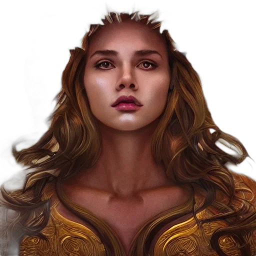 crown, face, fantasy art, photorealistic transparent PNG cut-out