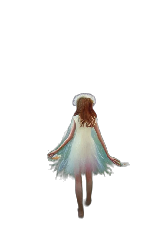 dress, hair, creature, crown transparent PNG cut-out