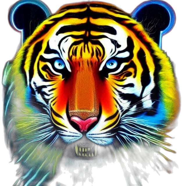 animal, creature, photorealistic, concept art, fantasy art, oil painting, colorful, neon transparent PNG cut-out