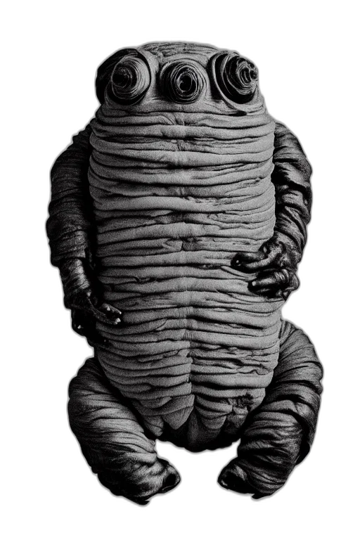 creature, animal, robot, staff, concept art, 3d render, tardigrade, shot transparent PNG cut-out