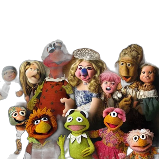 staff, mask, 3d render, muppet, babies, during, baroque, era transparent PNG cut-out