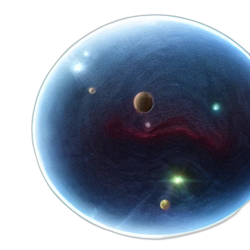 concept art, 3d render, outer space, deep transparent PNG cut-out