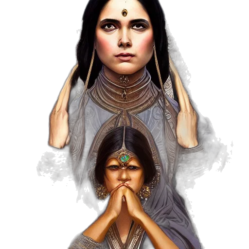 jewelry, face, fantasy art, concept art transparent PNG cut-out