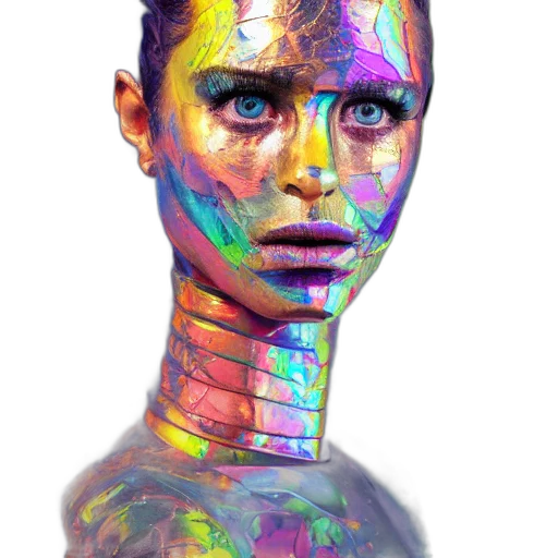 face, mask, robot, creature transparent PNG cut-out