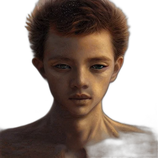 face, creature, robot, hair, photorealistic, fantasy art, concept art, oil painting transparent PNG cut-out