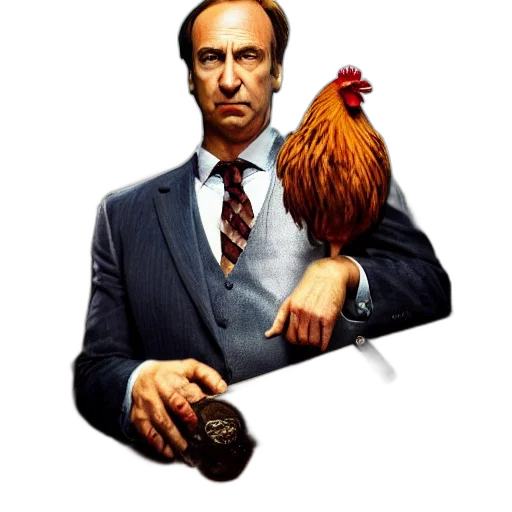 animal, food, concept art, pixel art, photorealistic, saul, goodman, rooster transparent PNG cut-out